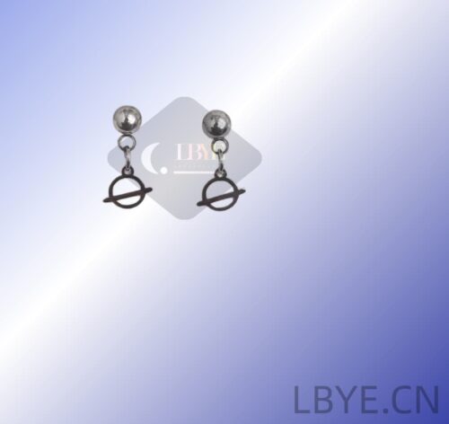LBYE Hypoallergenic Medical Titanium Steel Earrings Circle-shaped titanium steel earrings as picture shows 12pcs