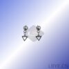 LBYE Hypoallergenic Medical Titanium Steel Earrings as picture shows triangular titanium steel earrings 12pcs