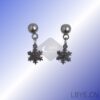 LBYE Hypoallergenic Medical Titanium Steel Earrings as picture shows snow 12pcs