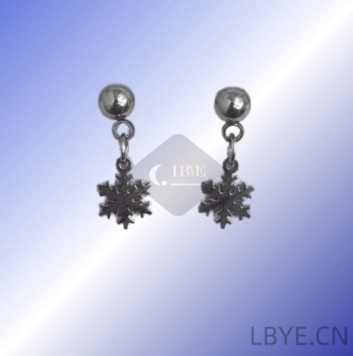 LBYE Hypoallergenic Medical Titanium Steel Earrings as picture shows snow 12pcs