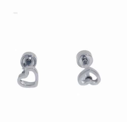 LBYE Hypoallergenic Medical Titanium Steel Earrings HEART-shaped titanium steel earrings as picture shows 12pcs