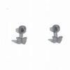 LBYE Hypoallergenic Medical Titanium Steel Earrings BUTTERFLY-shaped titanium steel earrings as picture shows 12pcs