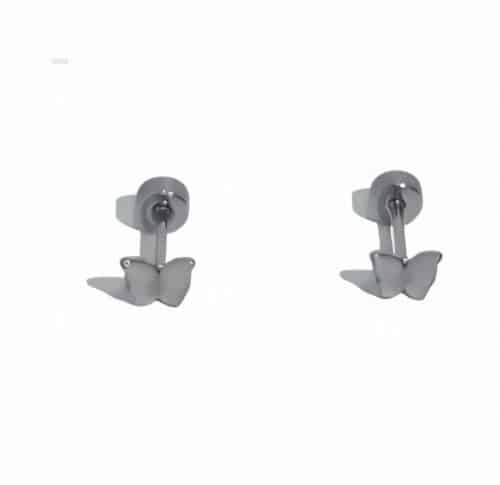 LBYE Hypoallergenic Medical Titanium Steel Earrings BUTTERFLY-shaped titanium steel earrings as picture shows 12pcs