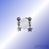 LBYE Hypoallergenic Medical Titanium Steel Earrings star-shaped titanium steel earrings as picture shows 12pcs