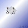 LBYE Hypoallergenic Medical Titanium Steel Earrings Circle-shaped titanium steel earrings as picture shows 12pcs