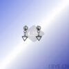 LBYE Hypoallergenic Medical Titanium Steel Earrings as picture shows triangular titanium steel earrings 12pcs