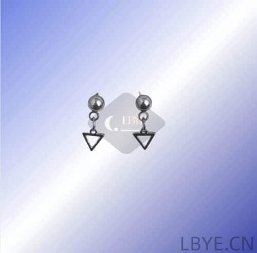 LBYE jew 15 (6) LBYE Hypoallergenic Medical Titanium Steel Earrings as picture shows triangular titanium steel earrings 12pcs