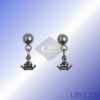 LBYE Hypoallergenic Medical Titanium Steel Earrings crown-shaped titanium steel earringsas picture shows 12pcs