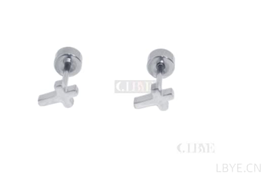 LBYE Hypoallergenic Medical Titanium Steel Earrings shaped titanium steel earrings as picture shows 12pcs