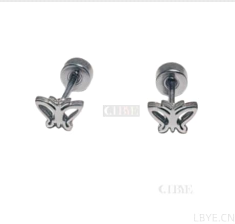 LBYE Hypoallergenic Medical Titanium Steel Earrings shaped titanium steel earrings as picture shows 12pcs