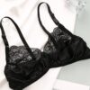 LBYE 100% Mulberry Silk Bra for Women, Ultra-Thin Padded Fixed Strap Bra with 3-Row 2-Column Hook & Eye, Soft Skin-Friendly Silk Lingerie, Multiple Sizes Available