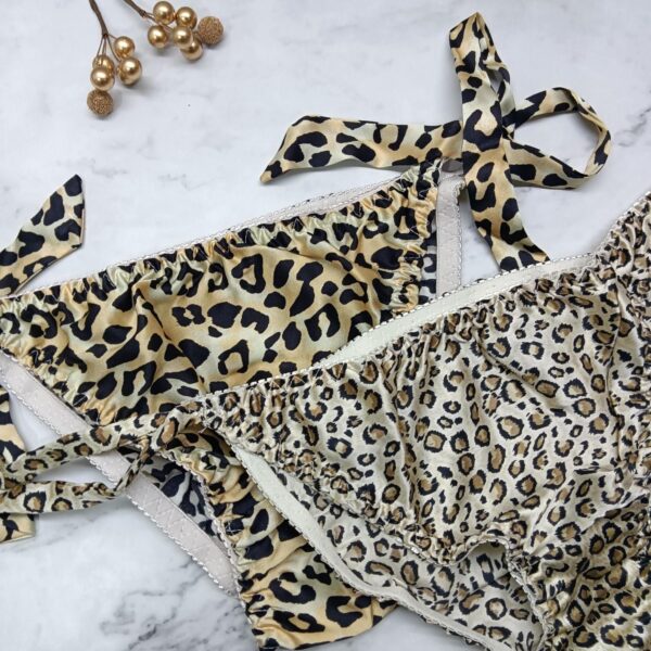 LBYE 100% Mulberry Silk ribbon panties