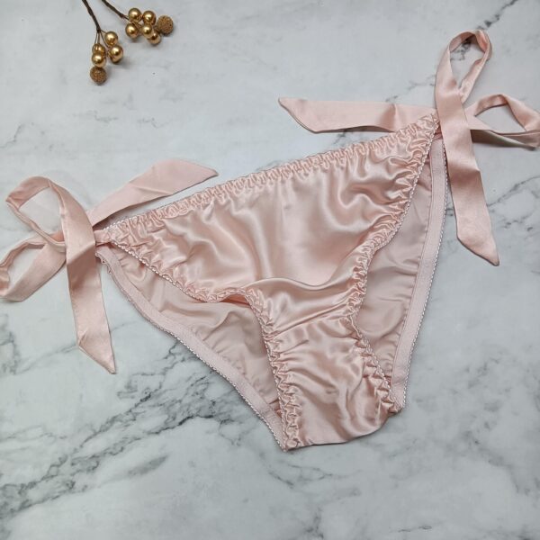 LBYE 100% Mulberry Silk ribbon panties
