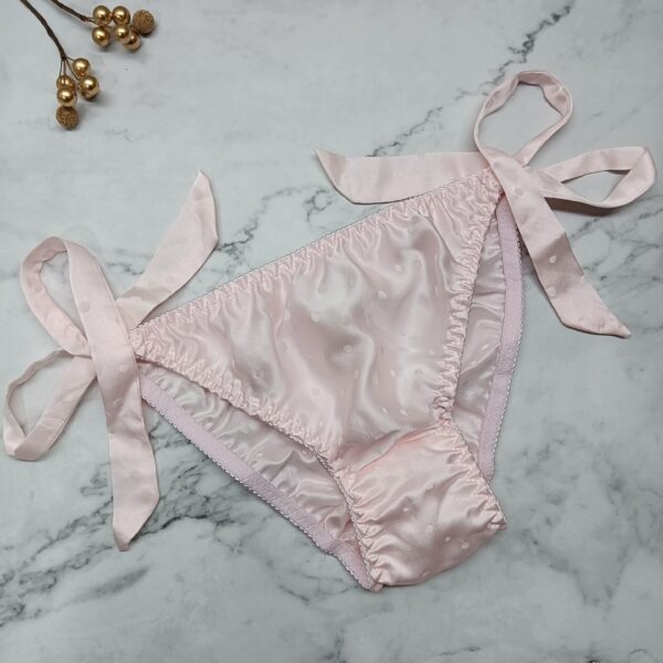 LBYE 100% Mulberry Silk ribbon panties