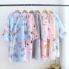 LBYE 100% Cotton Yarn Bathrobe