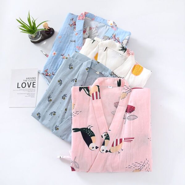 LBYE 100% Cotton Yarn Bathrobe