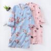 LBYE 100% Cotton Yarn Bathrobe
