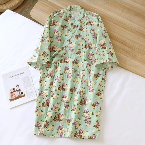 LBYE 100% Cotton Yarn Bathrobe