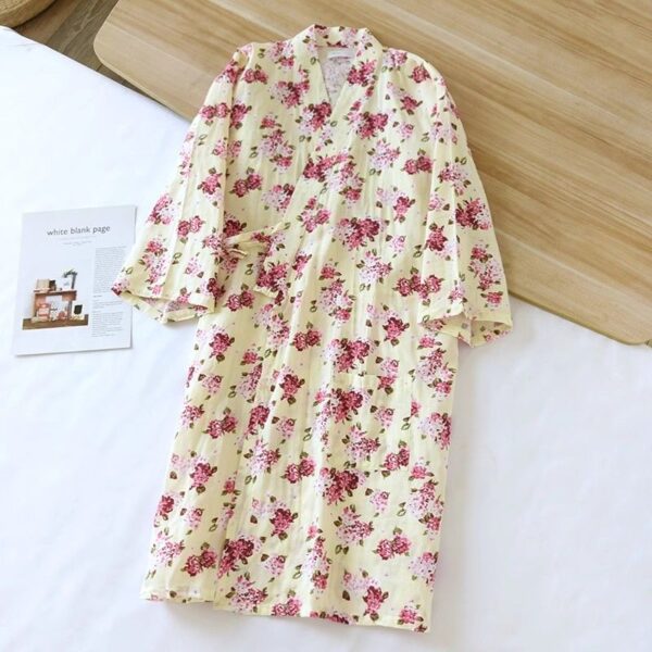 LBYE 100% Cotton Yarn Bathrobe