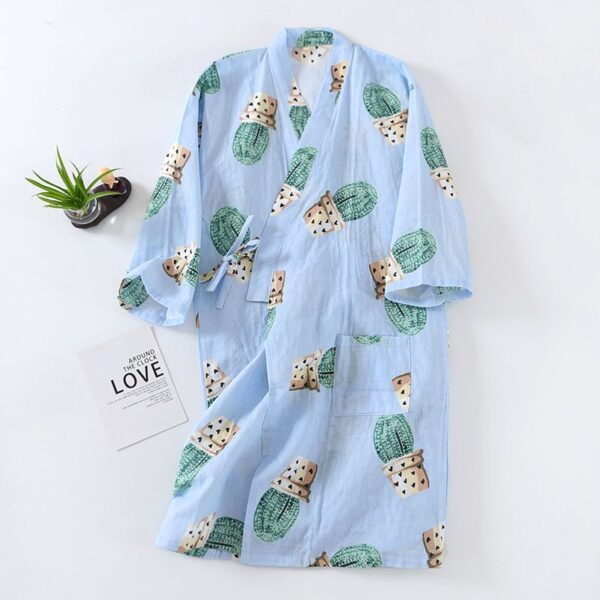 LBYE 100% Cotton Yarn Bathrobe