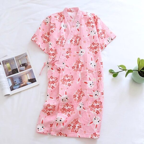 LBYE 100% Cotton Yarn Bathrobe