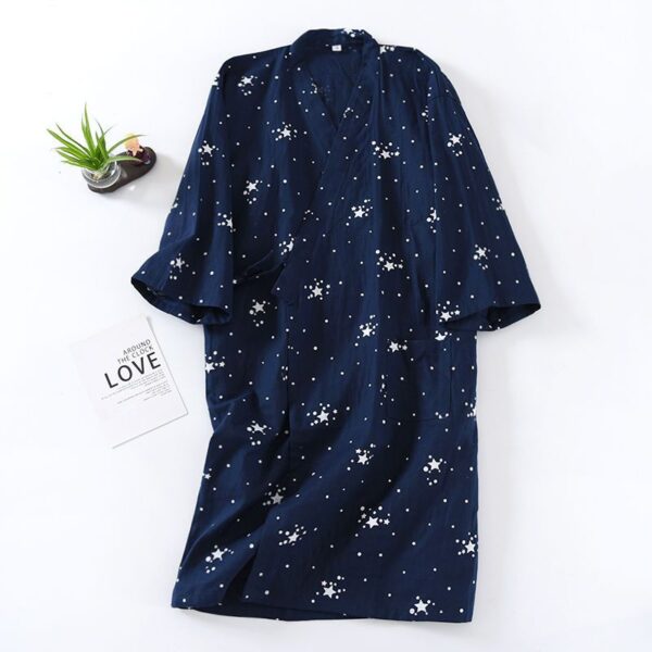 LBYE 100% Cotton Yarn Bathrobe