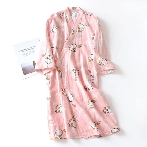 LBYE 100% Cotton Yarn Bathrobe