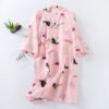 LBYE 100% Cotton Yarn Bathrobe
