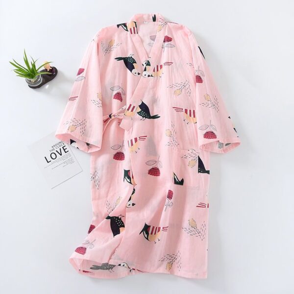 LBYE 100% Cotton Yarn Bathrobe