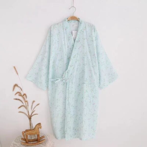 LBYE 100% Cotton Yarn Bathrobe