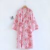 LBYE 100% Cotton Yarn Bathrobe