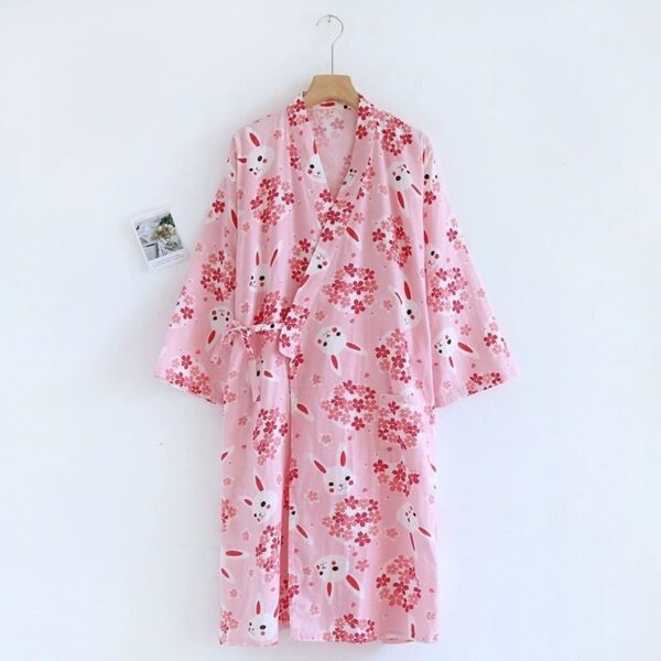 LBYE 100% Cotton Yarn Bathrobe