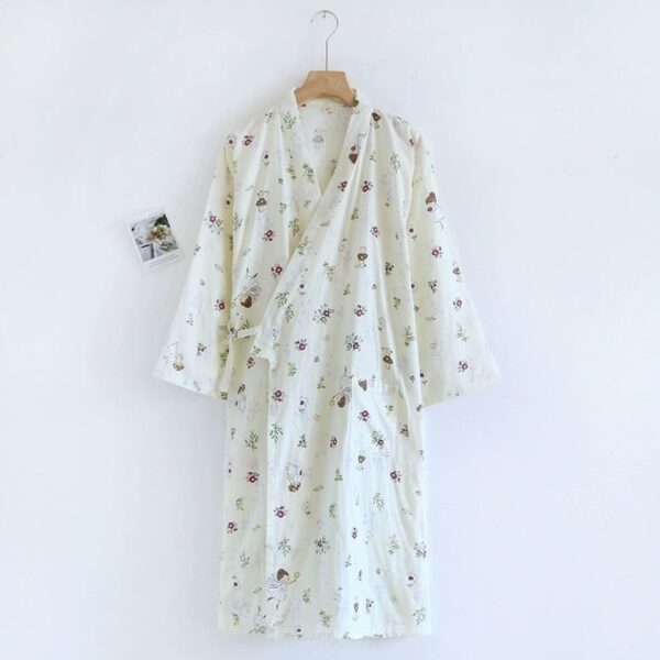 LBYE 100% Cotton Yarn Bathrobe