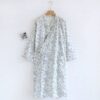 LBYE 100% Cotton Yarn Bathrobe