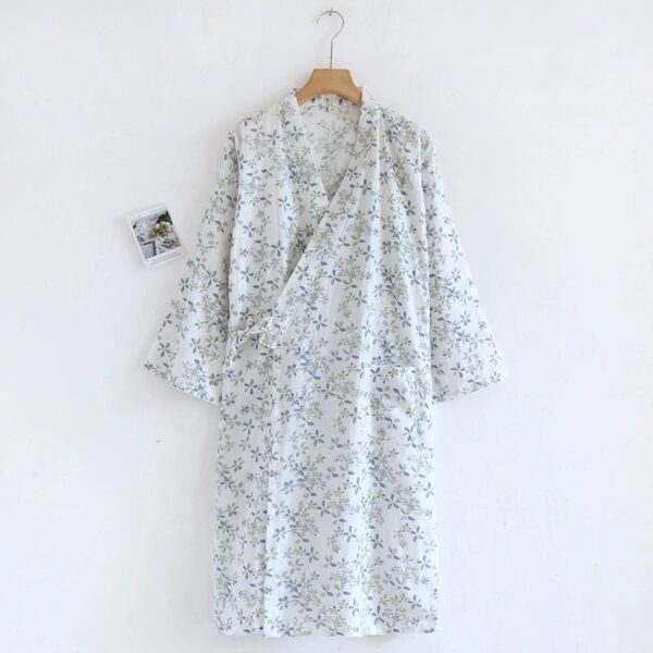 LBYE 100% Cotton Yarn Bathrobe