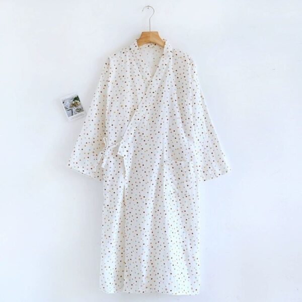 LBYE 100% Cotton Yarn Bathrobe