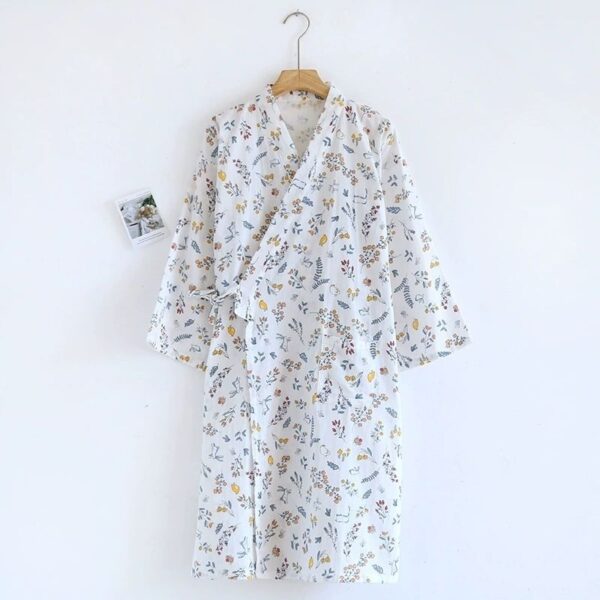 LBYE 100% Cotton Yarn Bathrobe