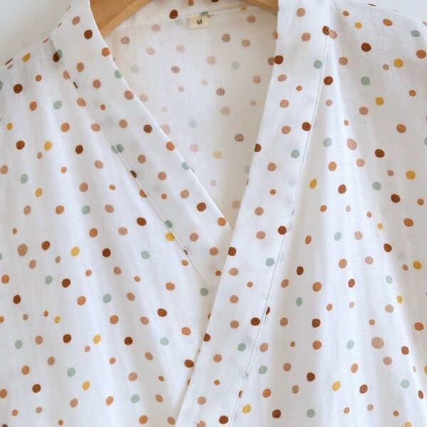 LBYE 100% Cotton Yarn Bathrobe