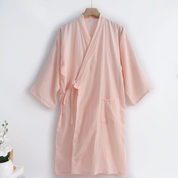 LBYE 100% Cotton Yarn Bathrobe