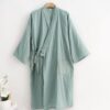 LBYE 100% Cotton Yarn Bathrobe