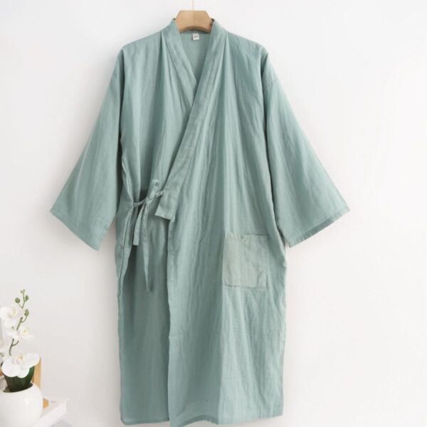 LBYE 100% Cotton Yarn Bathrobe