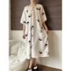 LBYE100% Cotton Yarn Dress pajamas