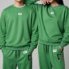 Matching Couple Tracksuit Sets 2 Piece Outfits Soft Cotton Casual Long Sleeve Sweatshirt and Sweatpants Lounge Sets for Spring Autumn