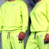 Matching Couple Tracksuit Sets 2 Piece Outfits Soft Cotton Casual Long Sleeve Sweatshirt and Sweatpants Lounge Sets for Spring Autumn