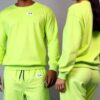 Matching Couple Tracksuit Sets 2 Piece Outfits Soft Cotton Casual Long Sleeve Sweatshirt and Sweatpants Lounge Sets for Spring Autumn