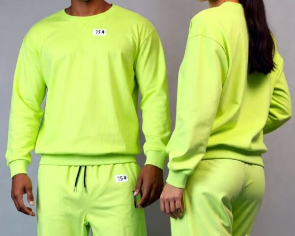 Matching Couple Tracksuit Sets 2 Piece Outfits Soft Cotton Casual Long Sleeve Sweatshirt and Sweatpants Lounge Sets for Spring Autumn