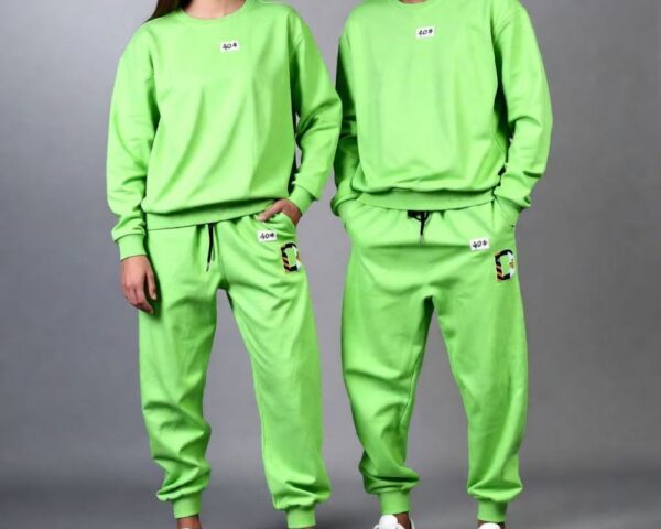 Matching Couple Tracksuit Sets 2 Piece Outfits Soft Cotton Casual Long Sleeve Sweatshirt and Sweatpants Lounge Sets for Spring Autumn