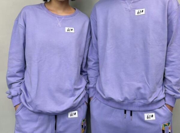 Matching Couple Tracksuit Sets 2 Piece Outfits Soft Cotton Casual Long Sleeve Sweatshirt and Sweatpants Lounge Sets for Spring Autumn