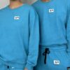 Matching Couple Tracksuit Sets 2 Piece Outfits Soft Cotton Casual Long Sleeve Sweatshirt and Sweatpants Lounge Sets for Spring Autumn