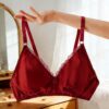 LBYE 100% Mulberry Silk Bra for Women, Ultra-Thin Padded Fixed Strap Bra with 3-Row 2-Column Hook & Eye, Soft Skin-Friendly Silk Lingerie, Multiple Sizes Available